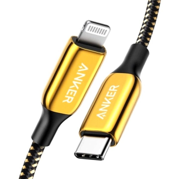 Anker PowerLine+ III USB-C to Lightning Connector 1.8m - Gold - A8843HB1 Anker PowerLine+ III USB-C to Lightning Connector 1.8m - Gold - A8843HB1